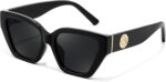 FEISEDY Women's Polarized Cat Eye Sunglasses - UV400 Protection, Trendy Design for Driving & Daily Wear B0299