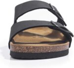 FITORY Mens Sandals, Arch Support Slides with Adjustable Buckle Straps and Cork Footbed Size 7-14.5 - Image 2