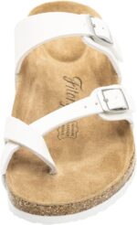 FITORY Womens Leather Slide Sandals with Comfort Cork Footbed Size 6-11 - Image 2
