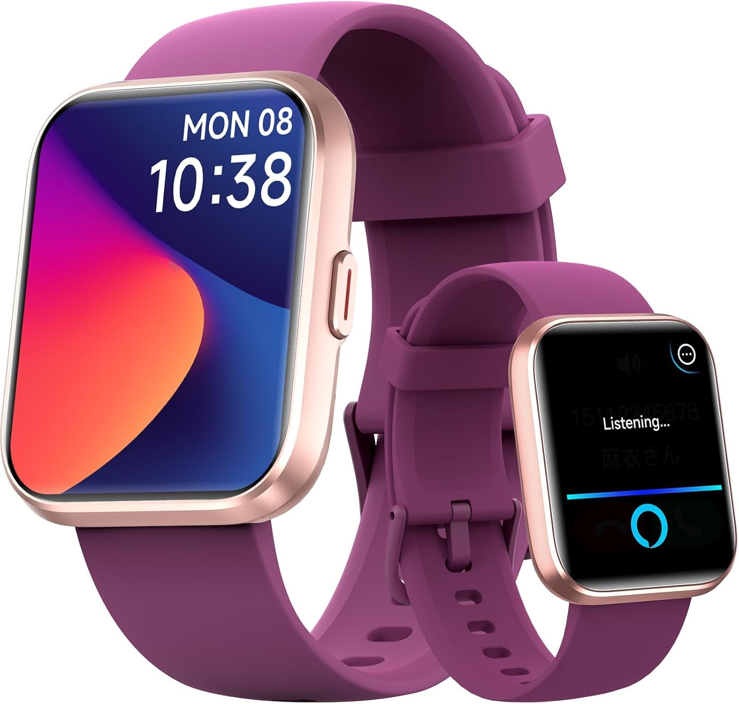 Fitpolo Smart Watches for Men/Women, 1.8'' Alexa Built-in Fitness Tracker Fitpolo Smart Watches for Men/Women, 1.8'' Alexa Built-in Fitness Tracker Watch with Bluetooth Calls, IP68 Waterproof, Heart Rate/Sleep/SpO2/Stress Monitor, 110 Sport Modes for Android & iPhone - Image 1