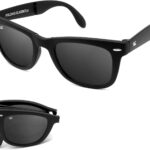 Foldies Classic Folding Sunglasses Polarized, UV400, UVA, UVB Protection for Men Women, Folding Sunglasses Leather Case
