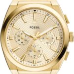 Fossil Men's Everett Quartz Stainless Steel Watch, Three-Hand Watch for Men