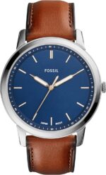 Fossil Men's Minimalist Quartz Stainless Steel Three-Hand Watch for Men
