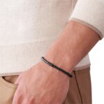 Fossil Men's Stainless Steel and Genuine Leather and/or Beaded Bracelet for Men - Image 2