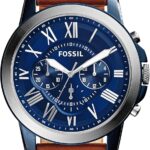 Fossil Men's Watch, Grant Quartz Stainless Steel Chronograph Watch for Men