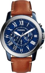 Fossil Men's Watch, Grant Quartz Stainless Steel Chronograph Watch for Men