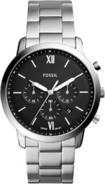 Fossil Men's Watch, Neutra Quartz Stainless Steel Chronograph Watch for Men