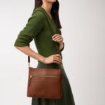 Fossil Women's Harper Leather Small Flap Crossbody Purse Handbag for Women - Image 2