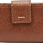 Fossil Women's Logan Leather Wallet RFID Blocking Tab Clutch