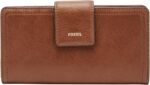 Fossil Women's Logan Leather Wallet RFID Blocking Tab Clutch
