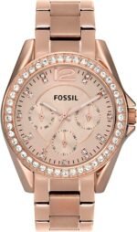 Fossil Women's Watch, Riley Quartz Stainless Steel Multifunction Watch for Women