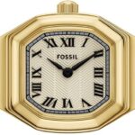 Fossil Women's Watch Ring, Quartz Stainless Steel Two-Hand Ring Watch for Women