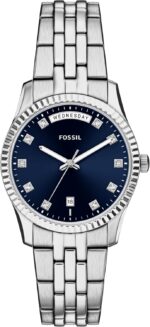 Fossil Women's Watch, Scarlette Quartz Stainless Steel Three-Hand Watch for Women