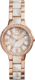 Fossil Women's Watch, Virginia Quartz Stainless Steel Three-Hand Watch for Women