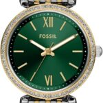 Fossil Women's Watch and Bracelet Set, Carlie Three-Hand Stainless Steel Watch for Women and Bracelet Set