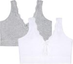 Fruit of The Loom Women's 2-Pack Full Coverage Wireless Cotton Bra - Soft & Everyday Comfort