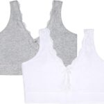 Fruit of The Loom Women's 2-Pack Full Coverage Wireless Cotton Bra - Soft & Everyday Comfort