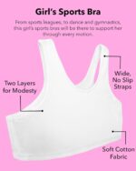 Fruit of the Loom Girls' Cotton Built -Up Stretch Sports Bra in Everyday Colors Pack - Image 2