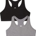 Fruit of the Loom Girls' Stay Dry Racerback Sports Bra