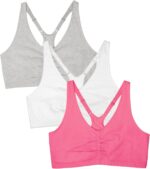 Fruit of the Loom Women's Adjustable Shirred Front Racerback Sports Bra Multi Packs!