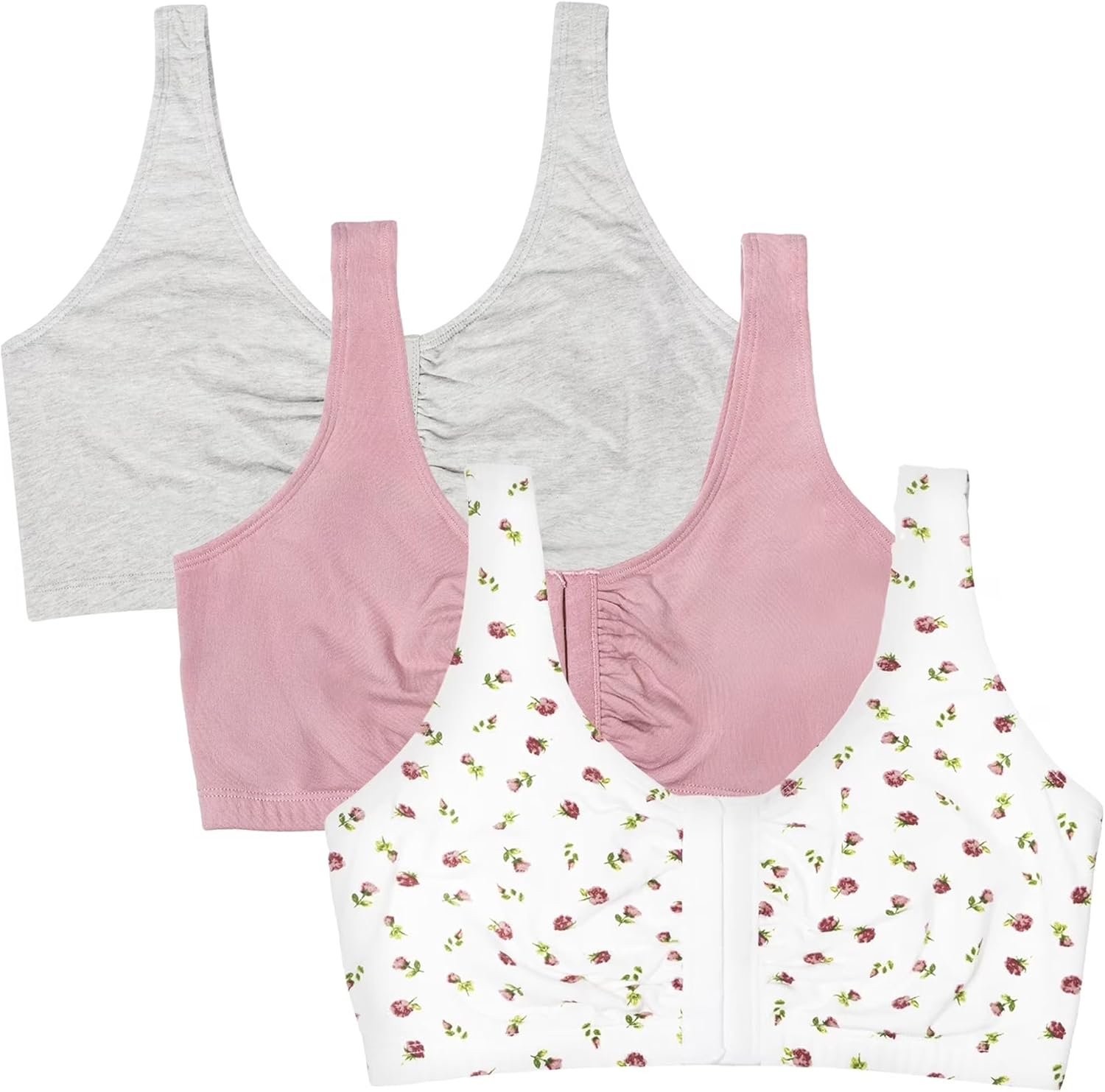 Fruit of the Loom Women's Multi-Pack Front Close Sports Bra Fruit of the Loom Women's Multi-Pack Front Close Sports Bra - Image 1