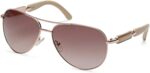 GUESS womens Metal Sunglasses Aviator Sunglasses