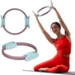 Gaiam Pilates Ring Fitness Circle - Lightweight & Durable Foam Padded Handles, Flexible Resistance Exercise Equipment for Toning Arms, Thighs/Legs & Core