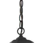 Generation Lighting 60029-12 Kent Outdoor Semi Flush Mount Convertible Pendant Outside Fixture, One - Light, Black, 1-Light, cETL Listed, Safety Rated for Wet Locations