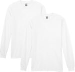Gildan Adult Heavy Cotton Long Sleeve T-Shirt, Style G5400, 2-Pack