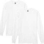 Gildan Adult Heavy Cotton Long Sleeve T-Shirt, Style G5400, 2-Pack