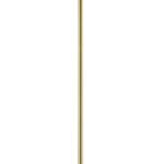 Globe Electric 1-Light Pendant Light, Matte Brass Finish, White Tapered Metal Shade with Ring Detail, Adjustable Rods, Dimmable, E26 Base, 67000197