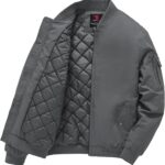 Gopune Men's Windproof Bomber Jacket Warm Water Resistant Windbreaker Winter Outwear Quilted Jackets Coats