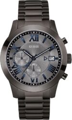 Guess Men's Analog Dress Watch| Stainless Steel Case| 50M Water Resistance