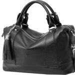 HESHE Womens Genuine Leather Purse Satchel Tote Bags Ladies Real Leather Bags Crossbody Handbags