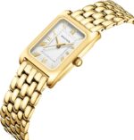 HOLSTOUR Watches for Women Vintage Bracelet Roman Dial Rectangular Case Gold Watch Waterproof with Tools - Image 2