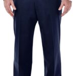 Haggar Men's Big & Tall Premium No Iron Classic Fit Flat-Front Khaki