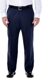 Haggar Men's Big & Tall Premium No Iron Classic Fit Flat-Front Khaki