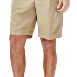Haggar Men's Cool 18 Classic Fit Pleat Front Expandable Waistband Short (Regular and Big & Tall Sizes)