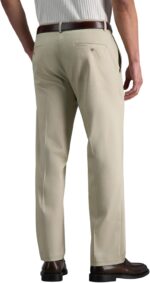 Haggar Men's Premium No Iron Khaki Straight Fit Flat Front Casual Pant - Image 2