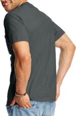 Hanes Men's Beefy-t Pocket, Heavyweight Cotton Pocket Tee for Men, Full-Cut T-Shirt, 1 Or 2 Pack - Image 2