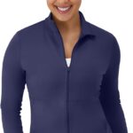 Hanes Women's Jacket, Moves Full-Zip Workout Jacket, Moisture-Wicking Outwear, Soft & Stretchy Athletic Wear for Women