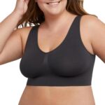 Hanes Women's Just My Size Seamless Bralette, Pure Comfort Light Support Pullover Bra, Plus Sizes