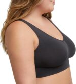 Hanes Women's Just My Size Seamless Bralette, Pure Comfort Light Support Pullover Bra, Plus Sizes - Image 2