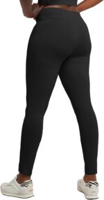 Hanes Women's Leggings, Ankle-Length Leggings for Women, Stretch Cotton-Spandex Leggings, High Waist, 27" - Image 2