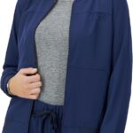 Hanes Women's Scrubs Zip-Up Bomber Jacket