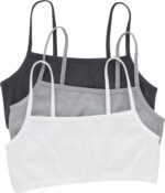 Hanes Women's String Bralette Pack, 3-Pack, Cotton Sports Bralette Bras for Women, Solid or Assorted Wireless Bras