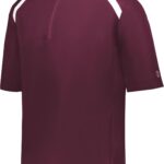 Holloway Clubhouse Short Sleeve Pullover Cage Jacket - Stretch Mesh, Quarter Zip, Low Profile Collar