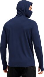 HovSiyla Mens Fishing Hoodie UV Sun Protection Shirts UPF Rash Guard Long Sleeve Shirts Hiking Performance Mesh Face Mask Top - Image 2