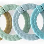 Itzy Ritzy Linking Ring Set – Set of 8 Braided, Rainbow-Colored Versatile Linking Rings – Attach to Baby's Car Seat, Stroller & Activity Gym to Keep Toys Nearby – Rainbow