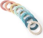 Itzy Ritzy Linking Ring Set – Set of 8 Braided, Rainbow-Colored Versatile Linking Rings – Attach to Baby's Car Seat, Stroller & Activity Gym to Keep Toys Nearby – Rainbow - Image 2